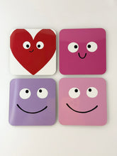 Load image into Gallery viewer, Red Smiley Heart Coaster
