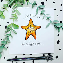 Load image into Gallery viewer, Thanks for being a Star - Handmade Card
