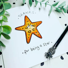 Load image into Gallery viewer, Thanks for being a Star - Handmade Card