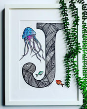 Load image into Gallery viewer, Bespoke Initial Artwork 30 x 40cms