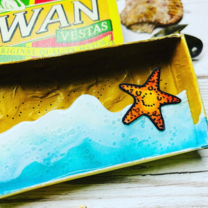 Ocean and Tiny Starfish Artwork - Matchbox Message