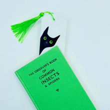 Load image into Gallery viewer, You Pawsed Here Black Cat Bookmark
