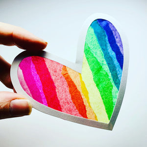 Rainbow Heart Handmade Card