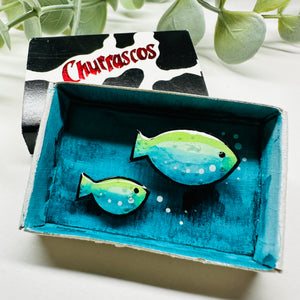 Tiny Shoal of Fish Artwork - Matchbox Message