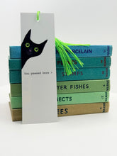 Load image into Gallery viewer, You Pawsed Here Black Cat Bookmark
