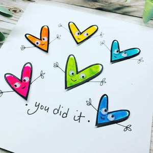 You Did It - Cheering Hearts Card