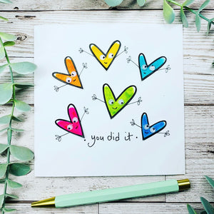 You Did It - Cheering Hearts Card