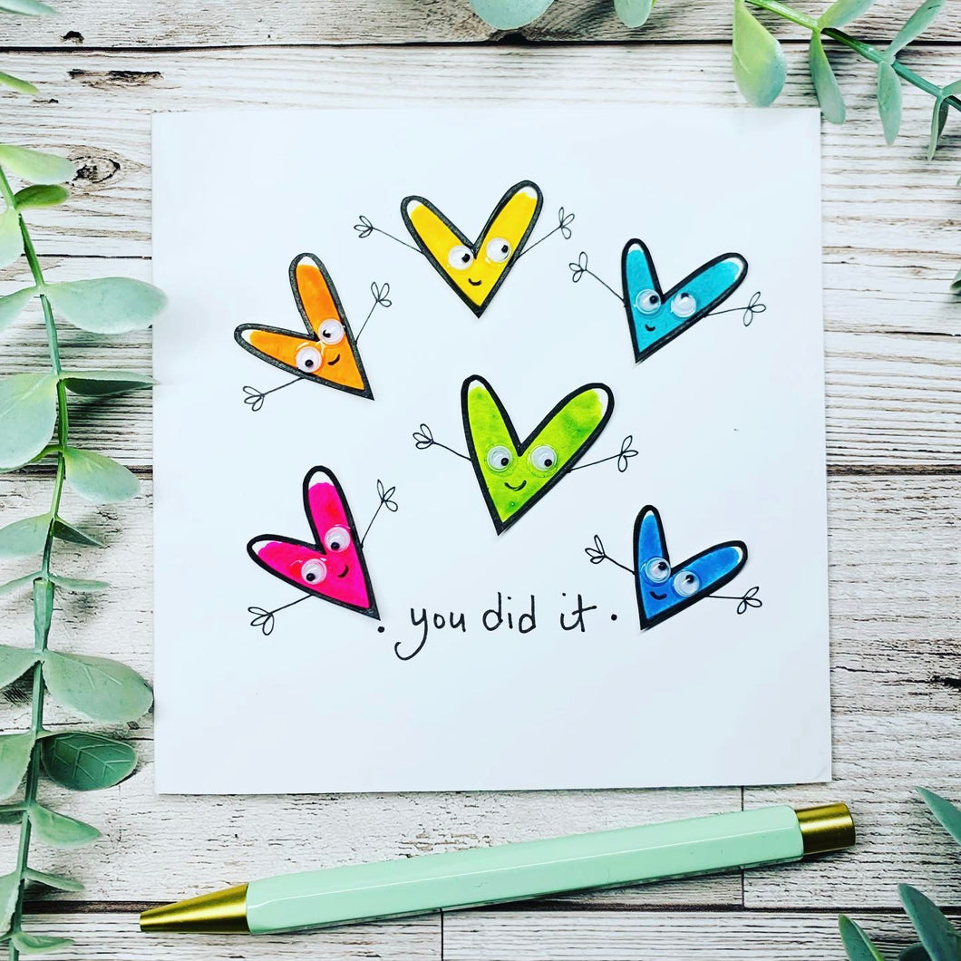 You Did It - Cheering Hearts Card