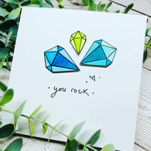 You Rock - Original Artwork Card