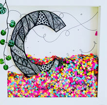 Load image into Gallery viewer, Confetti Frame with Original Artwork - Drawn to Order
