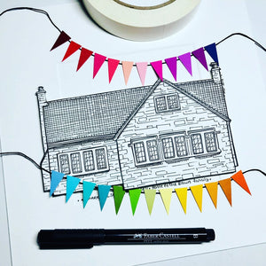 Medium House Portrait - Drawn from a Photograph