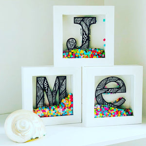 Confetti Frame with Original Artwork 12x12cms  - Drawn to Order