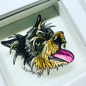 Bespoke Pet Portrait 12x12cms - Hand Drawn from a Photograph