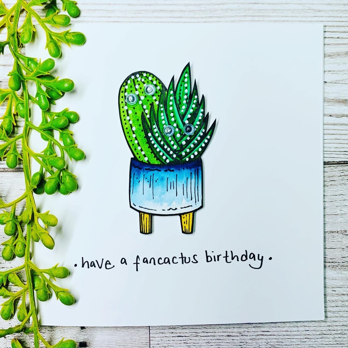 Happy Birthday Succulents Card