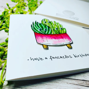 Have a Fancactus Birthday - Cactus Birthday Card - Pink Pot